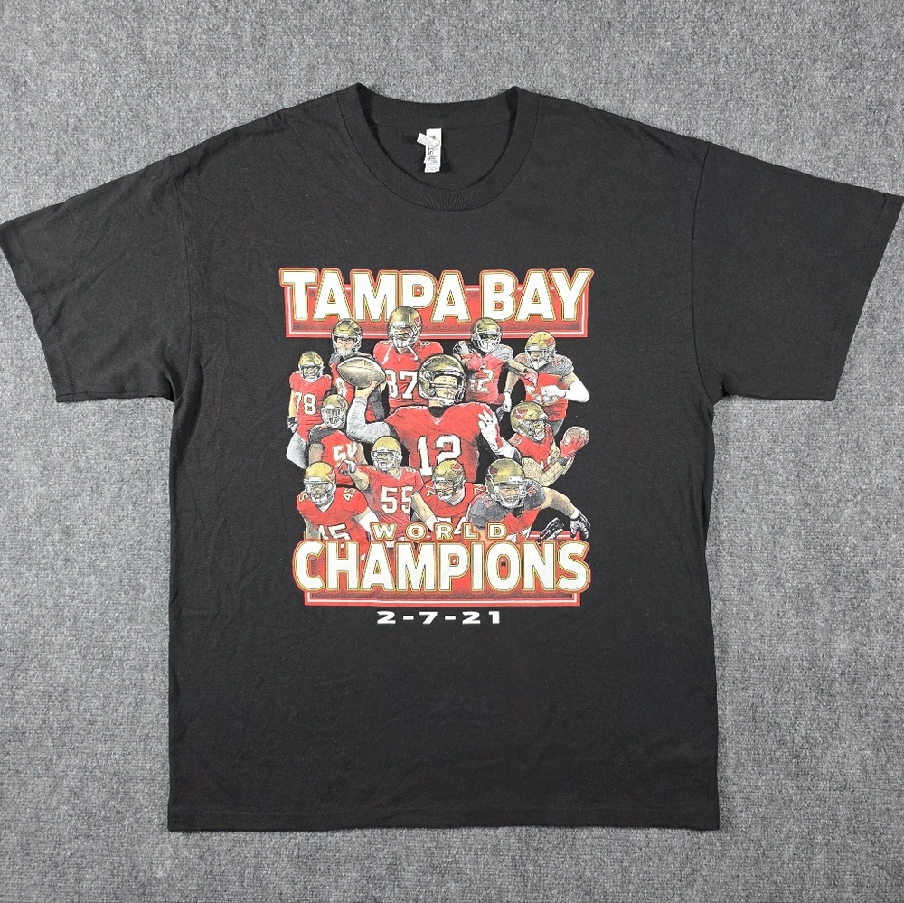 Tampa Bay Buccaneers 2021 Super Bowl Tee — Black XL